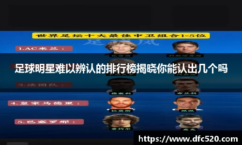 足球明星难以辨认的排行榜揭晓你能认出几个吗