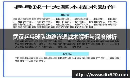 武汉乒乓球队边路渗透战术解析与深度剖析